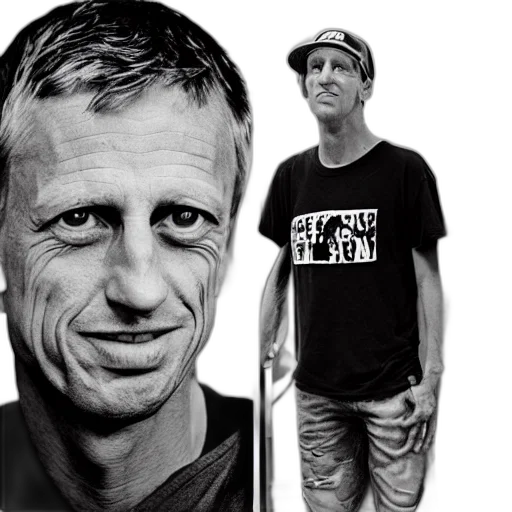 face, photorealistic, tony, hawk, pro, philosopher transparent PNG cut-out