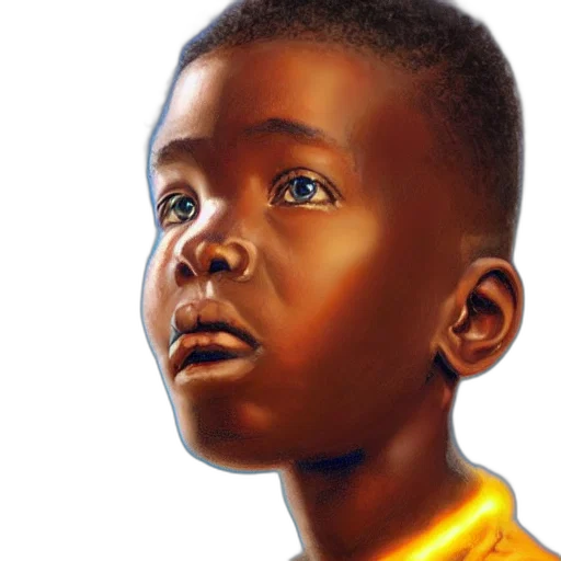 face, photorealistic, concept art, oil painting, 3d render, golden, upper, half transparent PNG cut-out