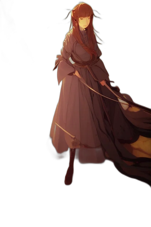 dress, staff, sword, crown transparent PNG cut-out