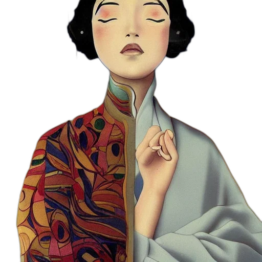 dress, jewelry, face, staff, photorealistic, oil painting, fantasy art, cartoon transparent PNG cut-out