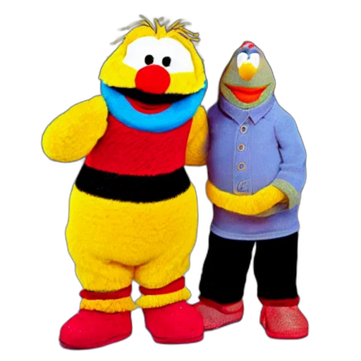 jacket, 3d render, ernie, bert transparent PNG cut-out