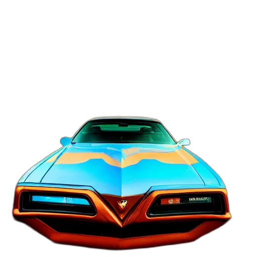 car, concept art, vaporwave, 3d render transparent PNG cut-out