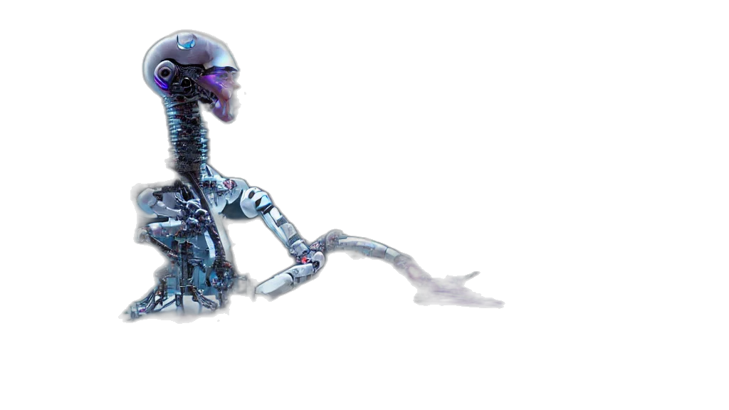 robot, creature, staff, animal transparent PNG cut-out
