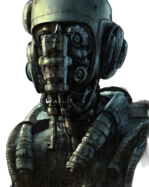 robot, mask, face, creature transparent PNG cut-out