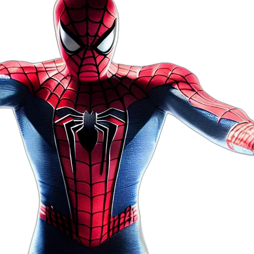 3d render, concept art, comic book art, spiderman transparent PNG cut-out