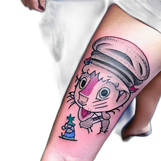 cartoon, photorealistic, concept art, tatoo transparent PNG cut-out