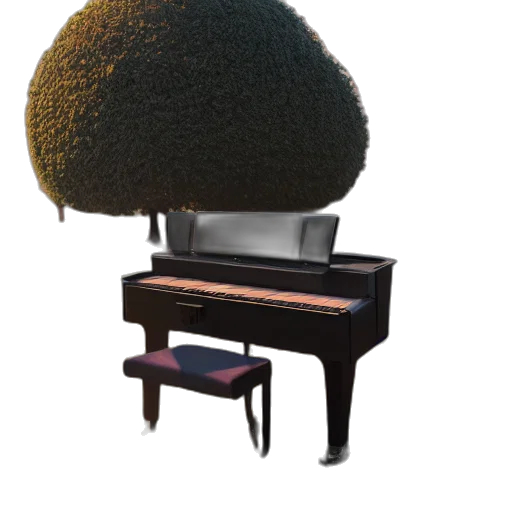 furniture, hat, tree, hair, 3d render, photorealistic, concept art, forest transparent PNG cut-out