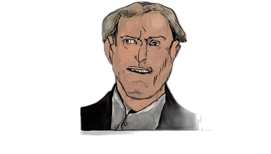 face, jacket, staff, cartoon, concept art, comic book art, photorealistic, liar transparent PNG cut-out