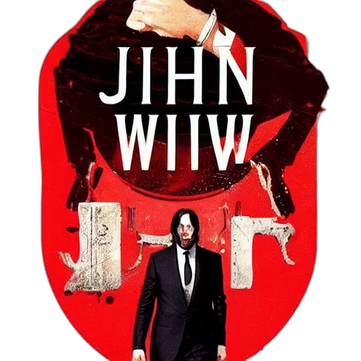 comic book art, concept art, john, wick, serving, dinner transparent PNG cut-out