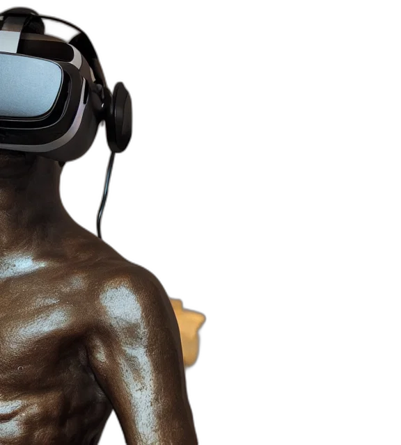 mask, 3d render, cyberpunk, photorealistic, photo, medium, shot, bronze transparent PNG cut-out