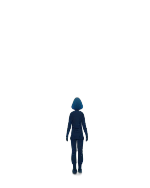 dress, robot, creature, staff transparent PNG cut-out