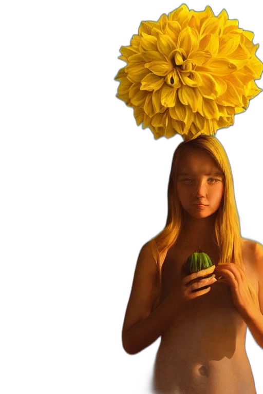 crown, hat, flower, hair, 3d render, photorealistic, concept art, fantasy art transparent PNG cut-out