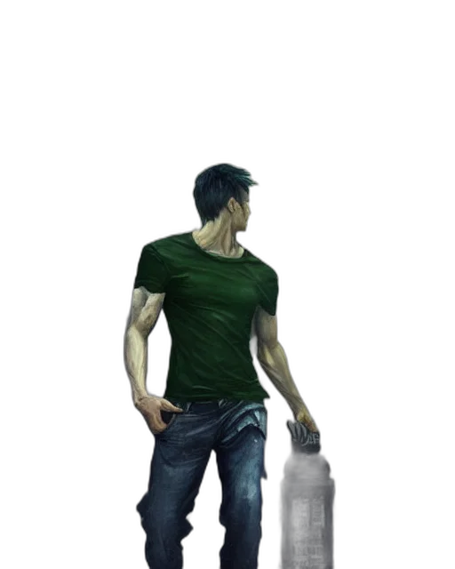 bottle, robot, weapon, staff transparent PNG cut-out