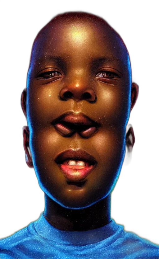 face, mask, jewelry, robot, photorealistic, cyberpunk, 3d render, neon lights transparent PNG cut-out