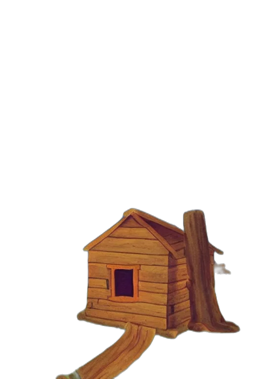 building, furniture, animal, hat, concept art, 3d render, pixel art, watercolor transparent PNG cut-out