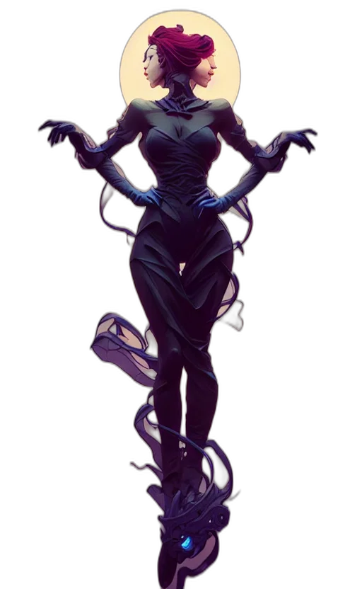 dress, robot, creature, staff transparent PNG cut-out