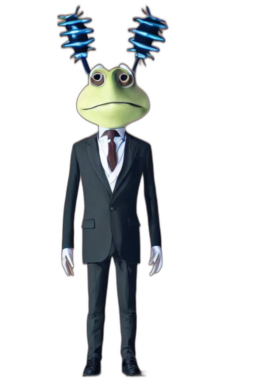 staff, animal, jacket, creature, 3d render, concept art, cartoon, photorealistic transparent PNG cut-out
