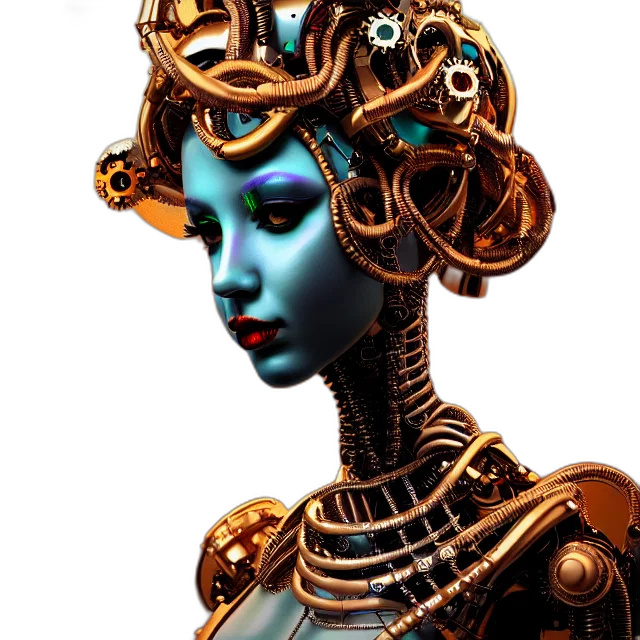 robot, jewelry, mask, face transparent PNG cut-out