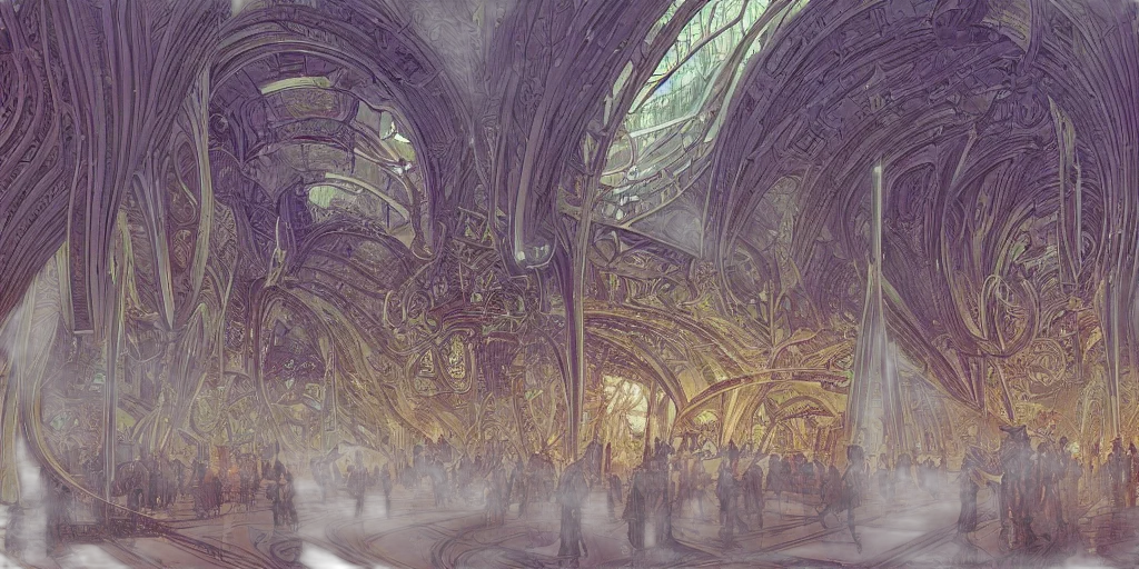concept art, fantasy art, watercolor, comic book art, outer space, underwater, forest, fog transparent PNG cut-out