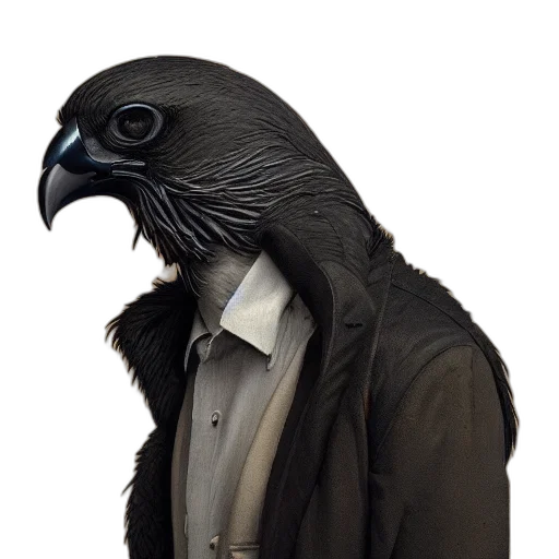 jacket, animal, staff, mask transparent PNG cut-out