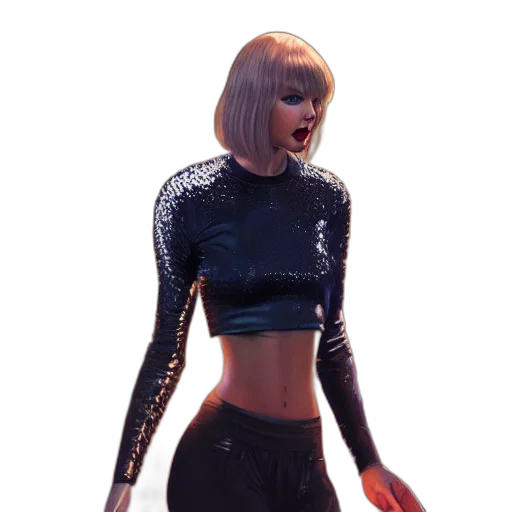 jacket, dress, 3d render, concept art, cyberpunk, pixel art, neon lights, dark transparent PNG cut-out