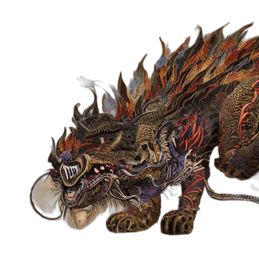 dragon, creature, staff, concept art, fantasy art, 3d render, watercolor, hyperdetailed transparent PNG cut-out