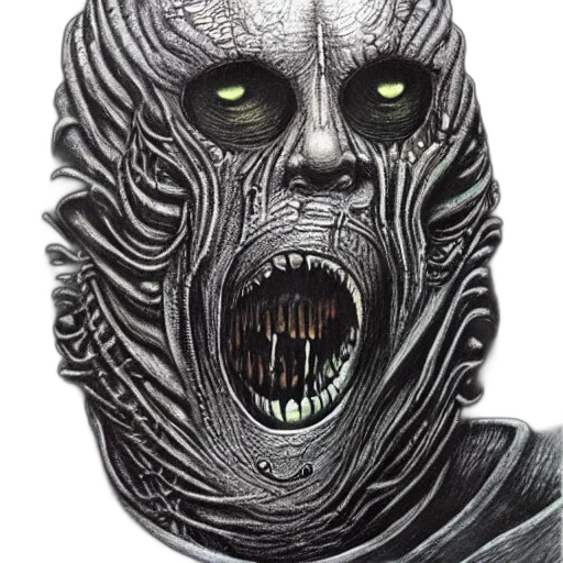 mask, face, creature, comic book art, concept art, fantasy art, photorealistic, monster transparent PNG cut-out