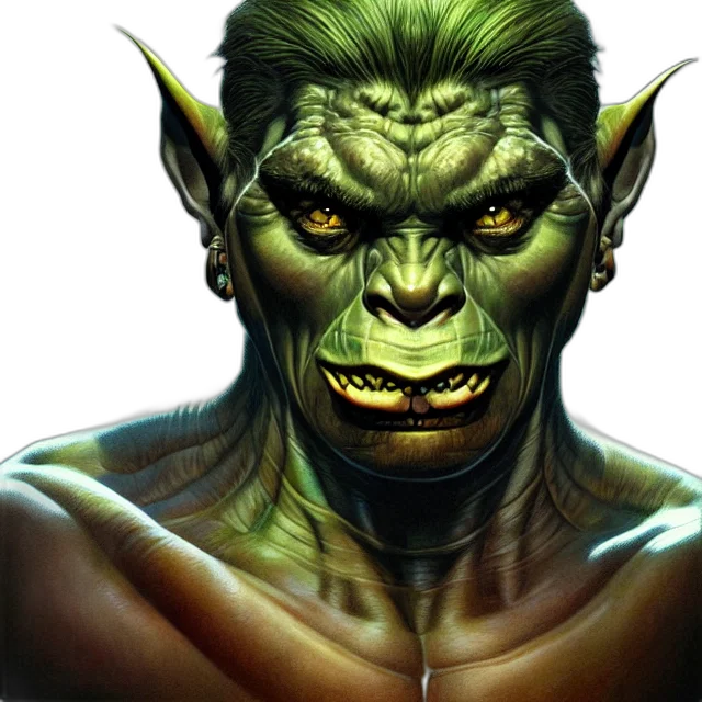 face, mask, creature, photorealistic, concept art, comic book art, fantasy art, green transparent PNG cut-out
