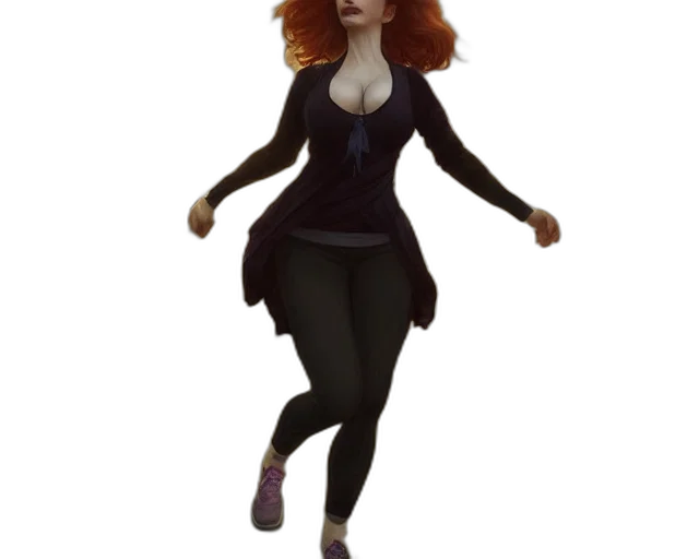 dress, concept art, 3d render, fantasy art, cartoon, dark, christina, hendricks transparent PNG cut-out