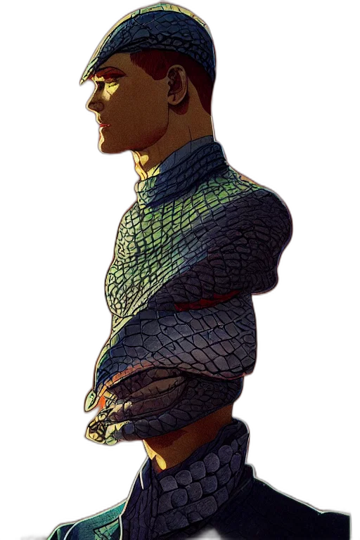 jacket, dress, face, dragon transparent PNG cut-out