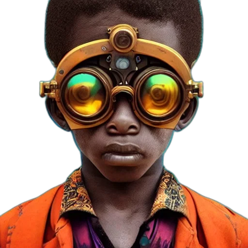 mask, face, robot, jewelry, concept art, cyberpunk, photorealistic, colourful transparent PNG cut-out