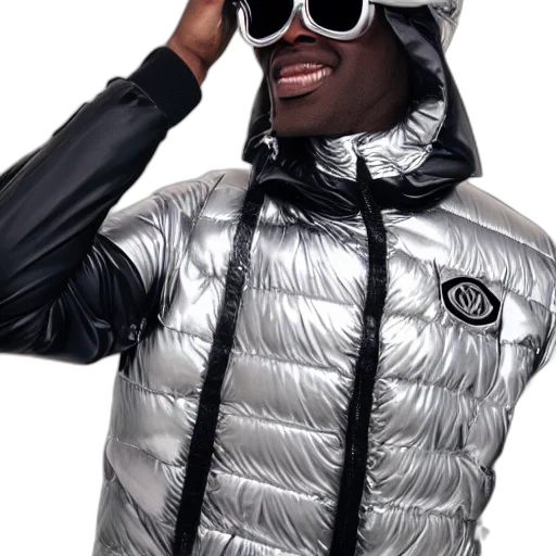 jacket, 3d render, monochrome, photo transparent PNG cut-out