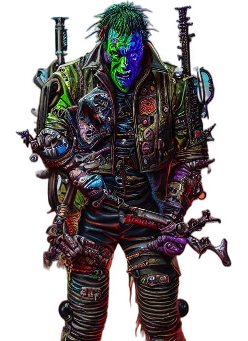 jacket, weapon, staff, mask transparent PNG cut-out