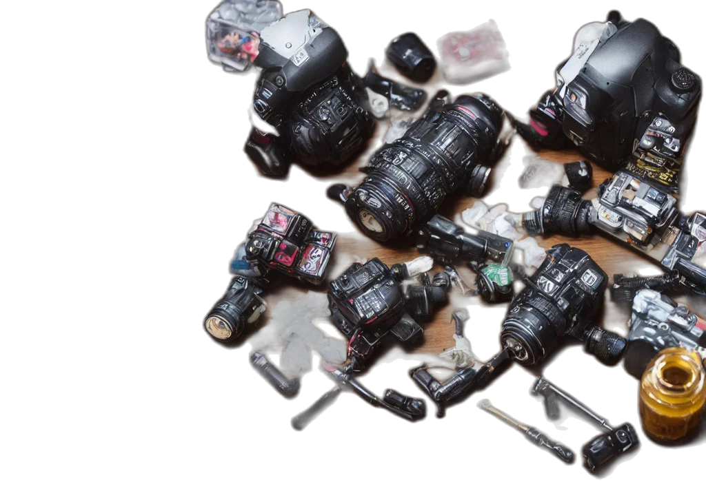 robot, weapon, jewelry, shoes transparent PNG cut-out