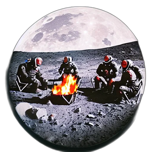 jacket, mask, concept art, outer space, fire, night, group, astronauts transparent PNG cut-out