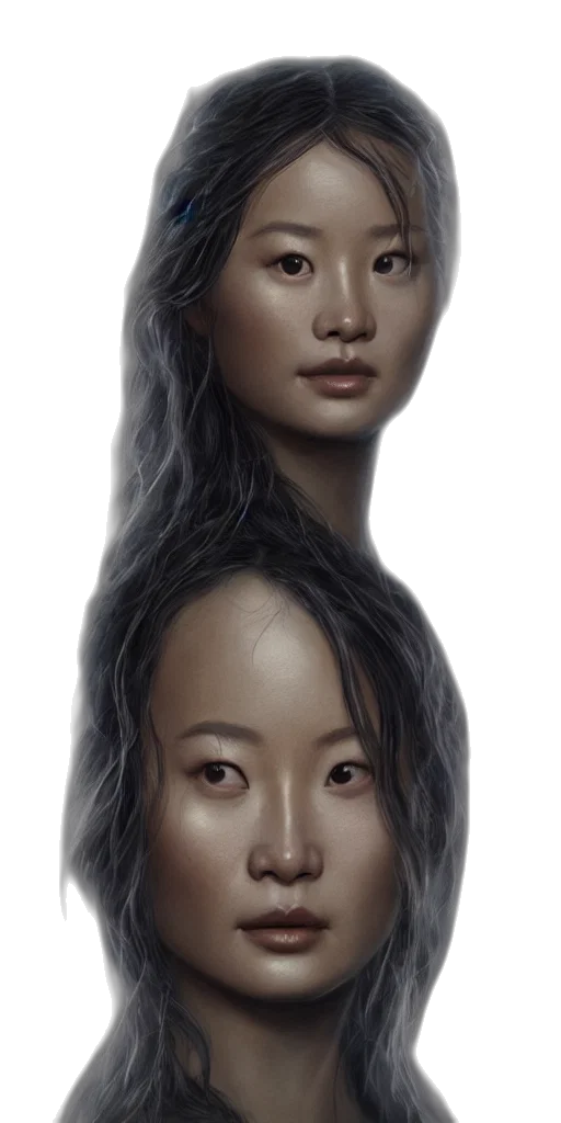 hair, face, mask, crown transparent PNG cut-out