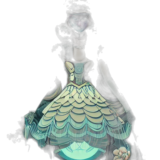 dress, crown, jewelry, bottle, concept art, fantasy art, pixel art, 3d render transparent PNG cut-out