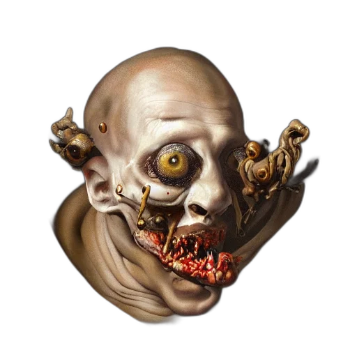 mask, face, creature, staff, concept art, photorealistic, fantasy art, 3d render transparent PNG cut-out