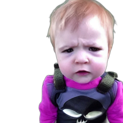 face, evil, toddler transparent PNG cut-out