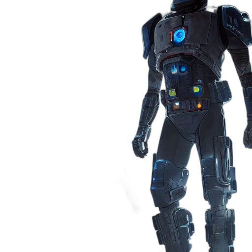 robot, cyberpunk, concept art, 3d render transparent PNG cut-out
