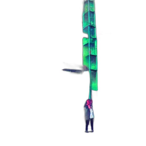 staff, sword, umbrella, weapon, 3d render, concept art, pixel art, vaporwave transparent PNG cut-out