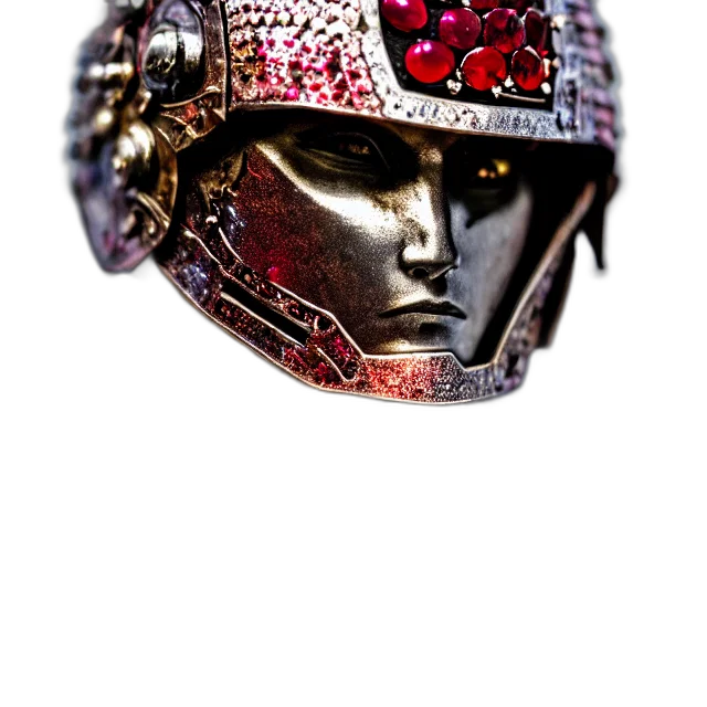 jewelry, crown, mask, hat, fantasy art, cyberpunk, 3d render, vaporwave transparent PNG cut-out