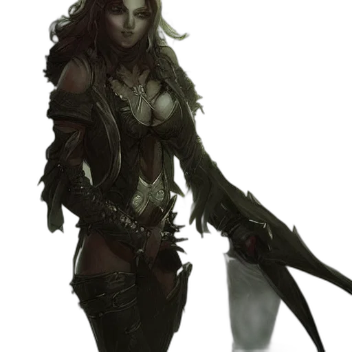 weapon, sword, fantasy art, concept art, comic book art, cyberpunk, dark, monochrome transparent PNG cut-out