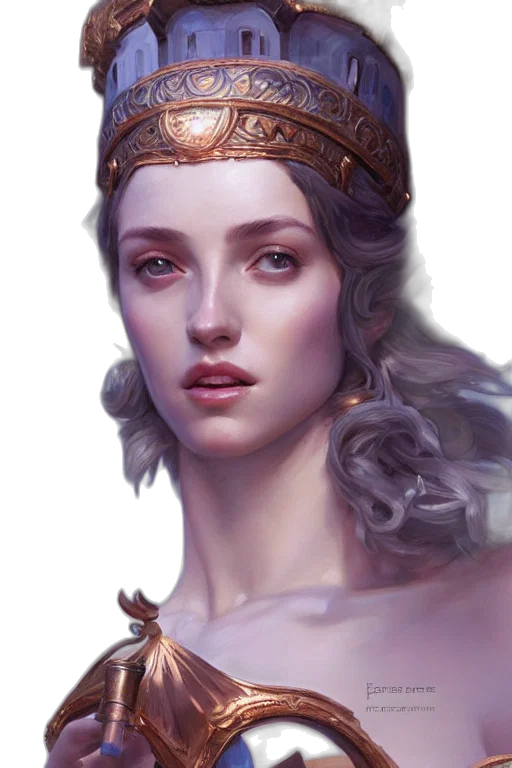 crown, face, jewelry, fantasy art transparent PNG cut-out