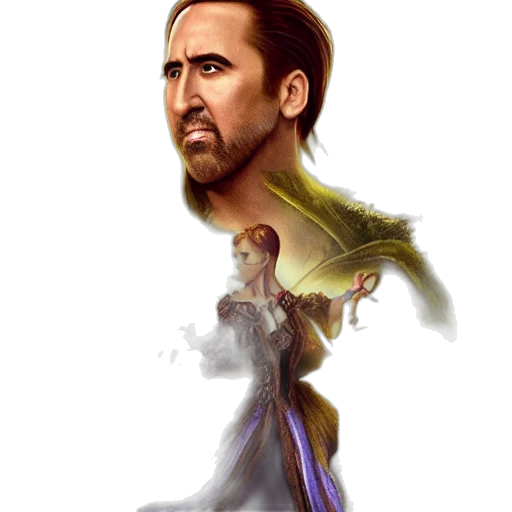 face, staff, concept art, fantasy art transparent PNG cut-out