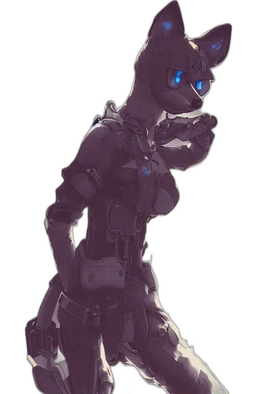 robot, dress, weapon, staff transparent PNG cut-out