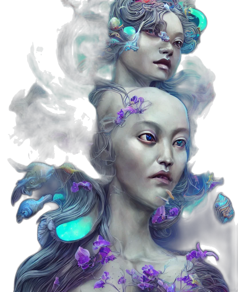 face, mask, fantasy art, concept art transparent PNG cut-out