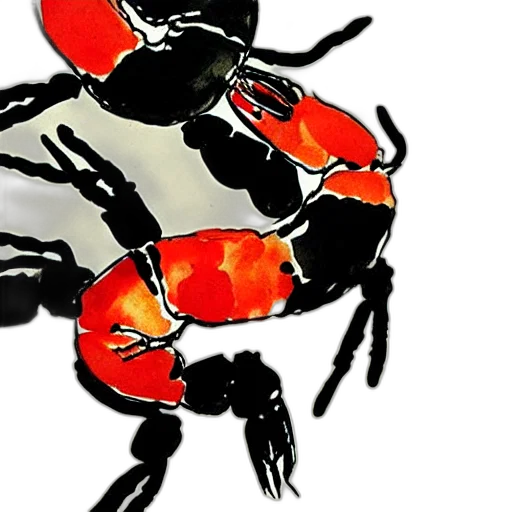 animal, concept art, watercolor, red transparent PNG cut-out