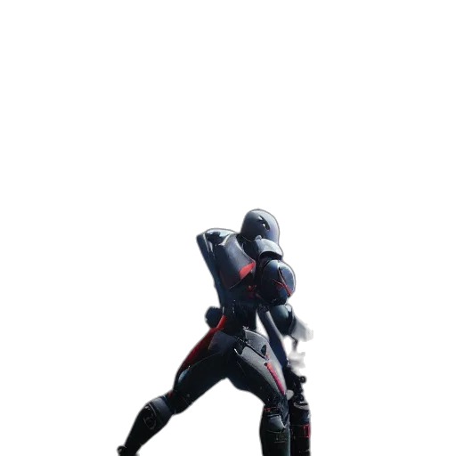 robot, weapon, sword, creature, 3d render, concept art, cyberpunk, pixel art transparent PNG cut-out