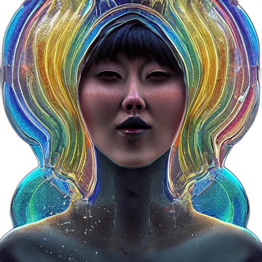 face, mask, hair, crown transparent PNG cut-out